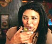 Shohreh Aghdashloo consuming alcohol